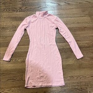Gently Used Elegant Pink Turtleneck Dress XS